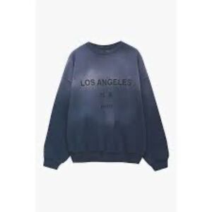 Anine Bing “Los Angeles Is a Myth” Gray Oversized Sweatshirt
